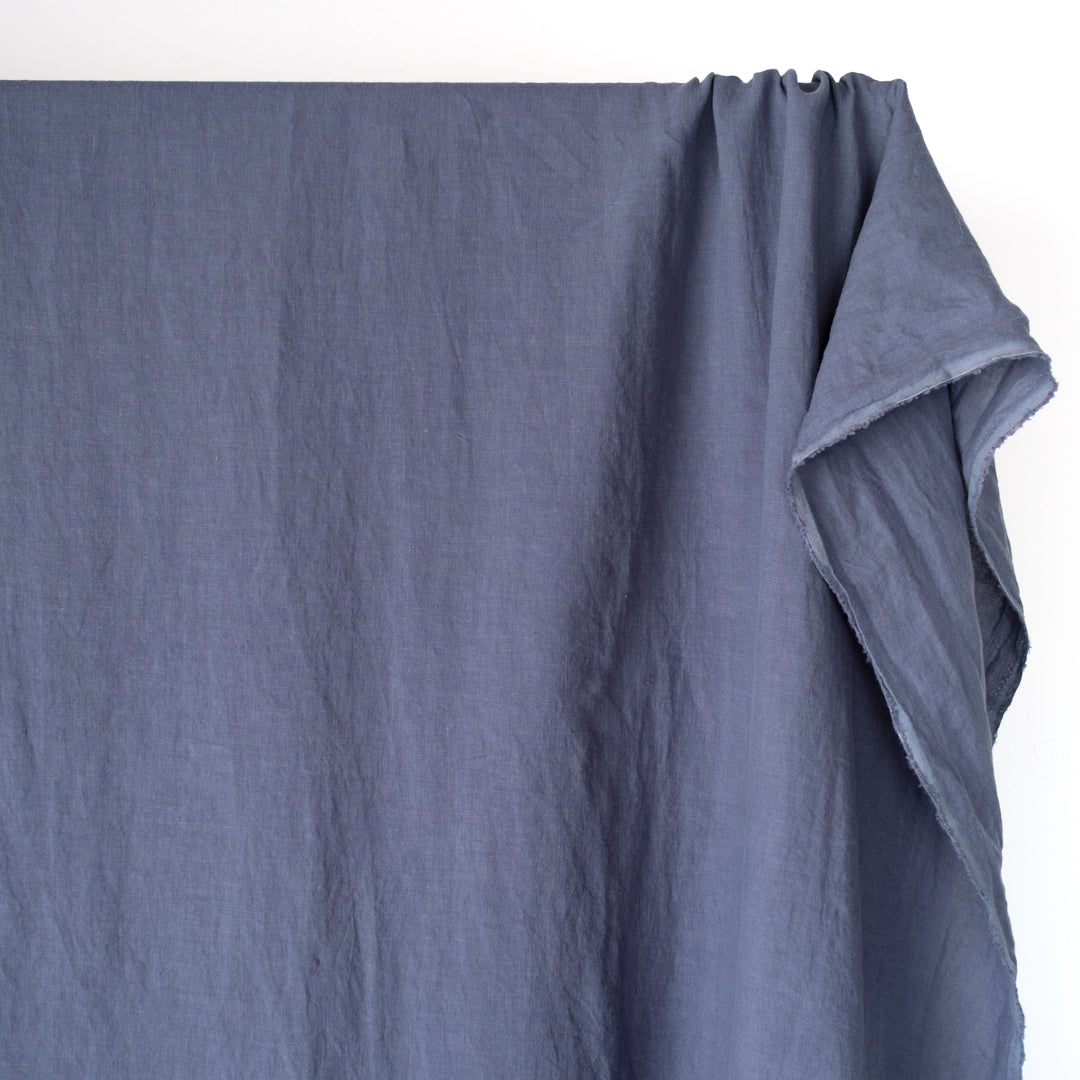 Washed Linen II - Dusty Cornflower | Blackbird Fabrics