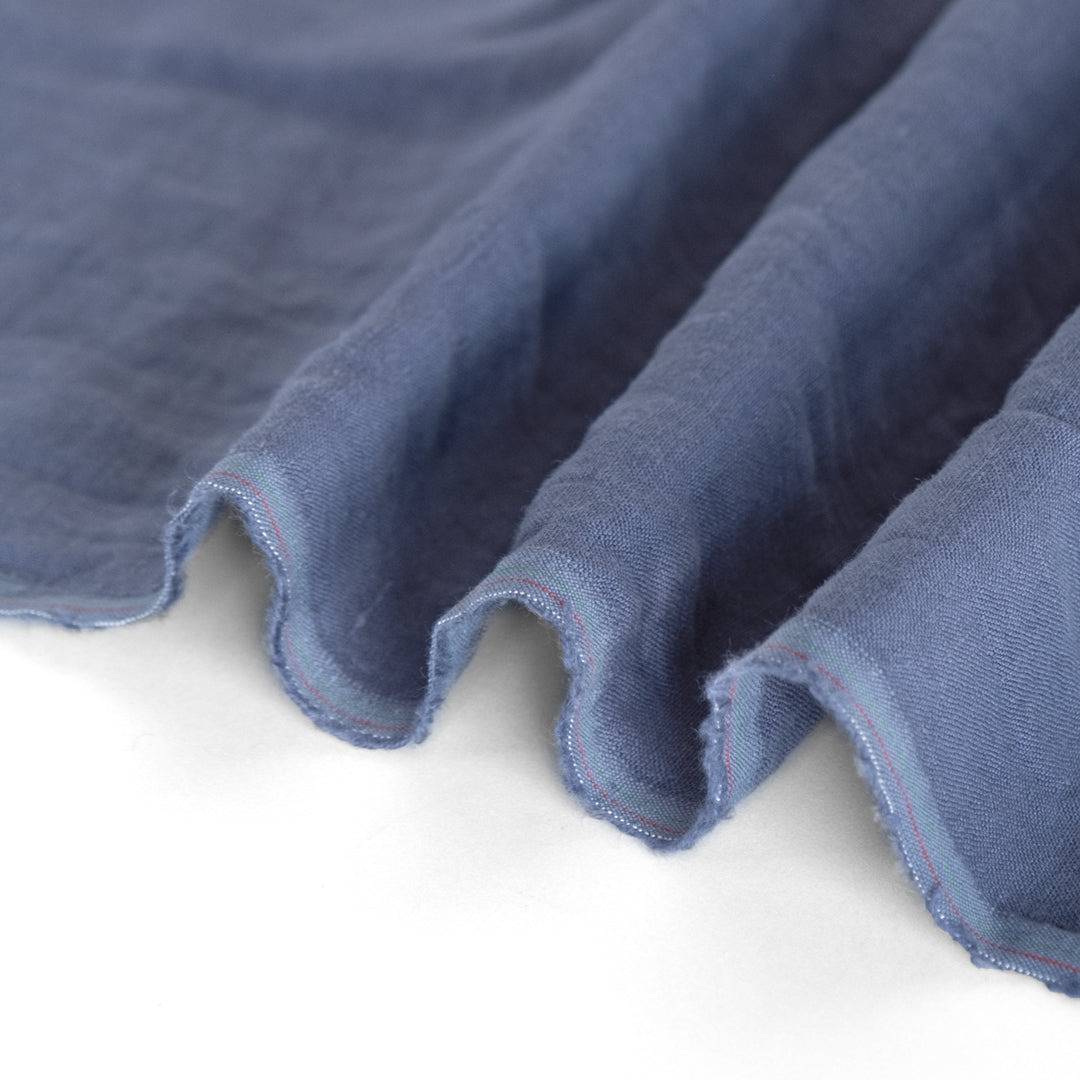 Washed Linen II - Dusty Cornflower | Blackbird Fabrics