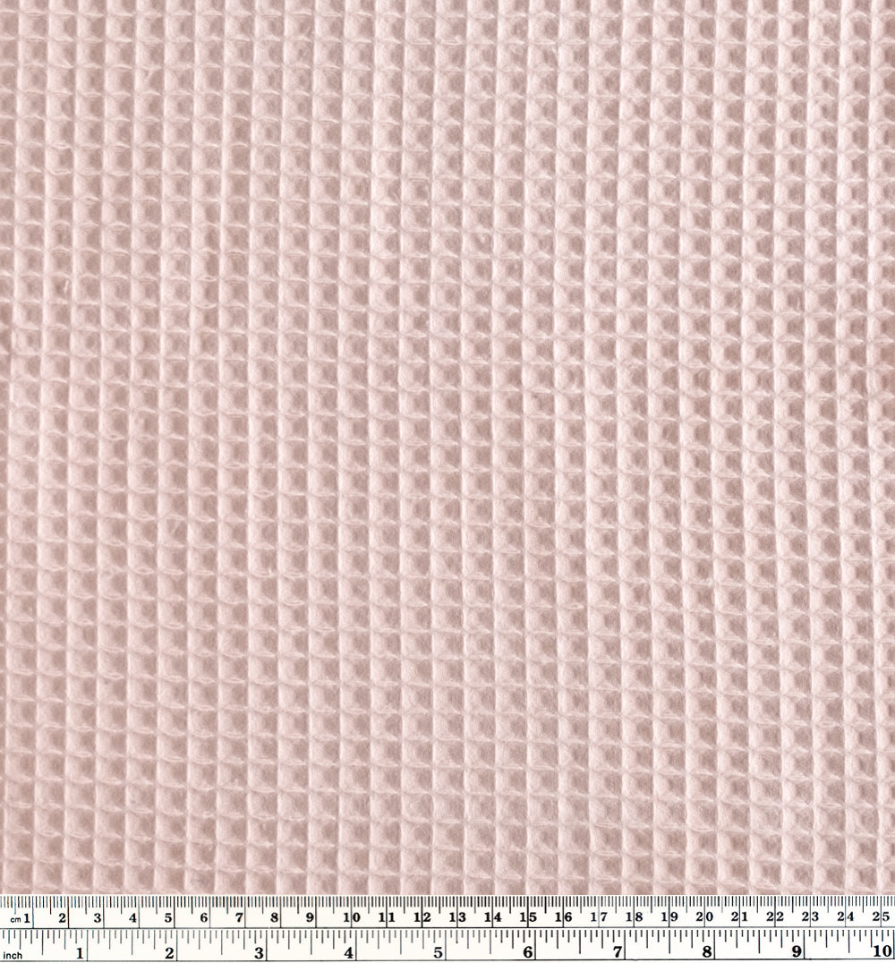 Honeycomb Organic Waffle Cotton - Pale Pink