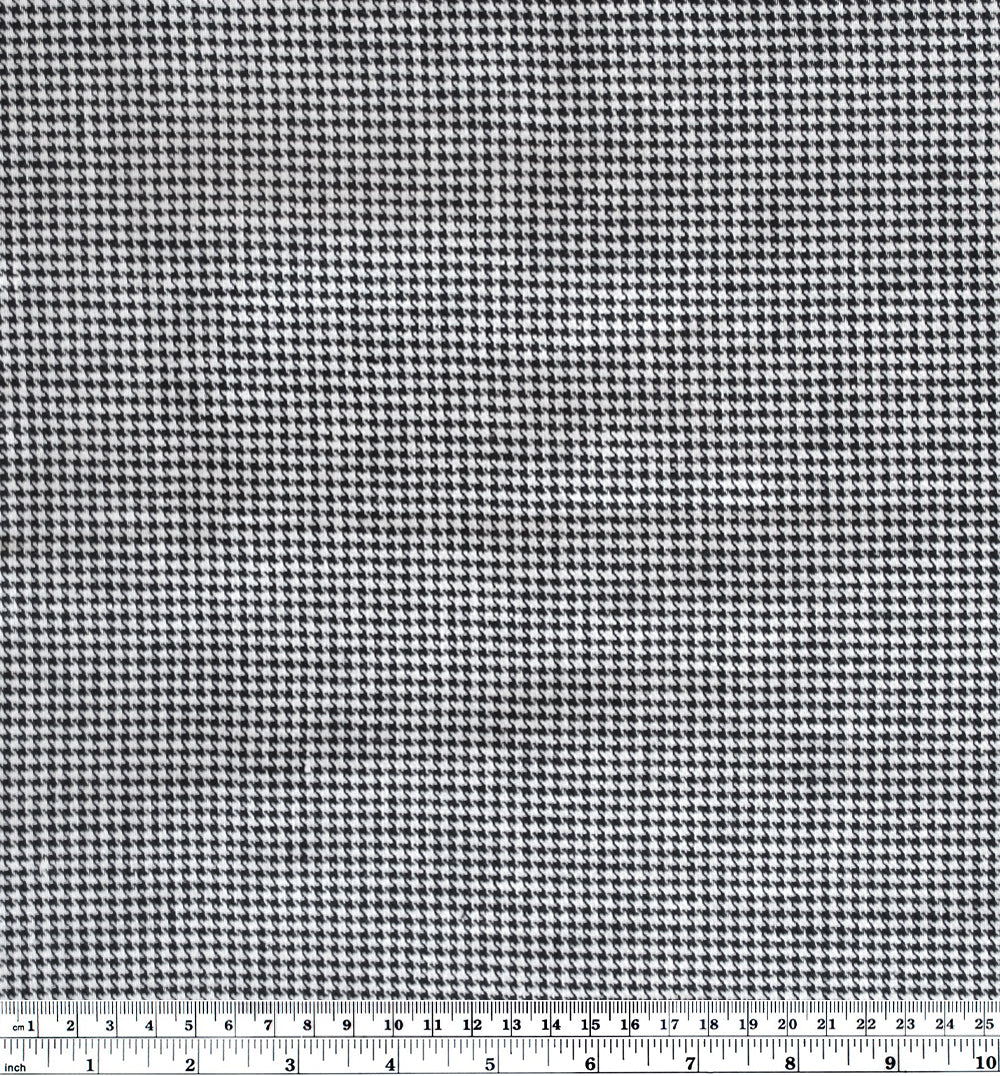 Mini Houndstooth Yarn-Dyed Linen - Black/White