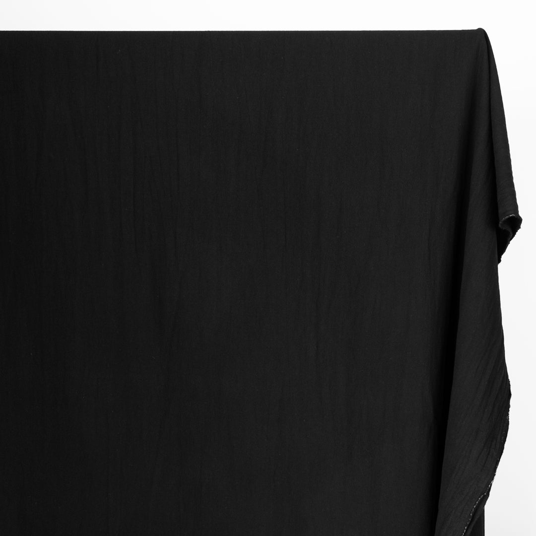 4oz Sandwashed Cotton - Black | Blackbird Fabrics