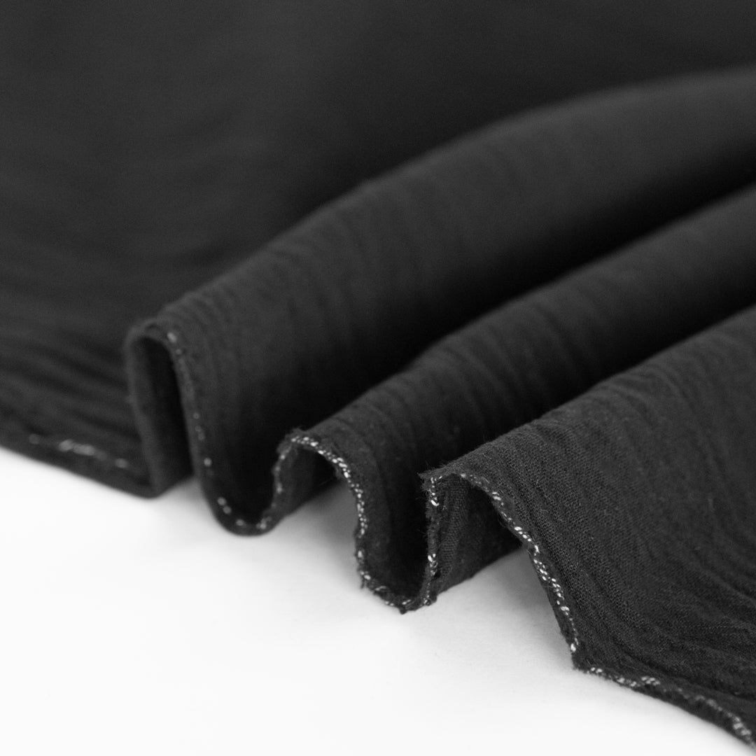4oz Sandwashed Cotton - Black | Blackbird Fabrics