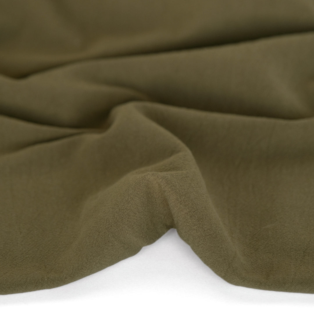 4oz Sandwashed Cotton - Olive | Blackbird Fabrics