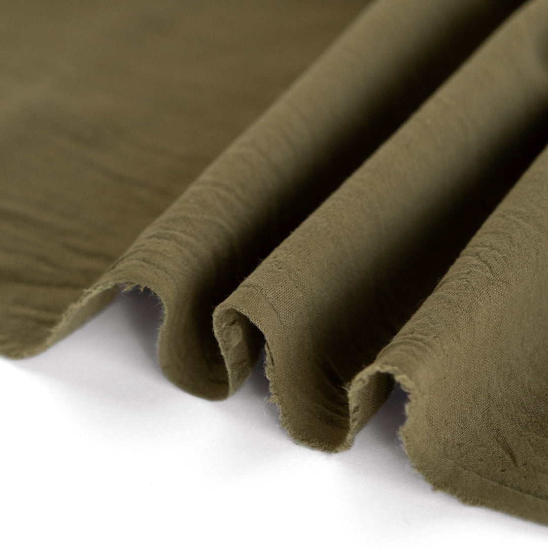 4oz Sandwashed Cotton - Olive | Blackbird Fabrics