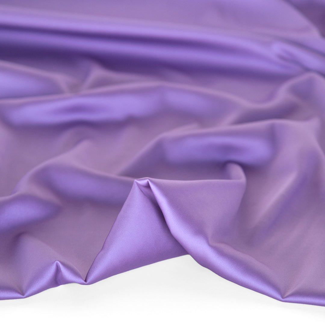Lightweight Recycled Poly Stretch Satin - Lavender