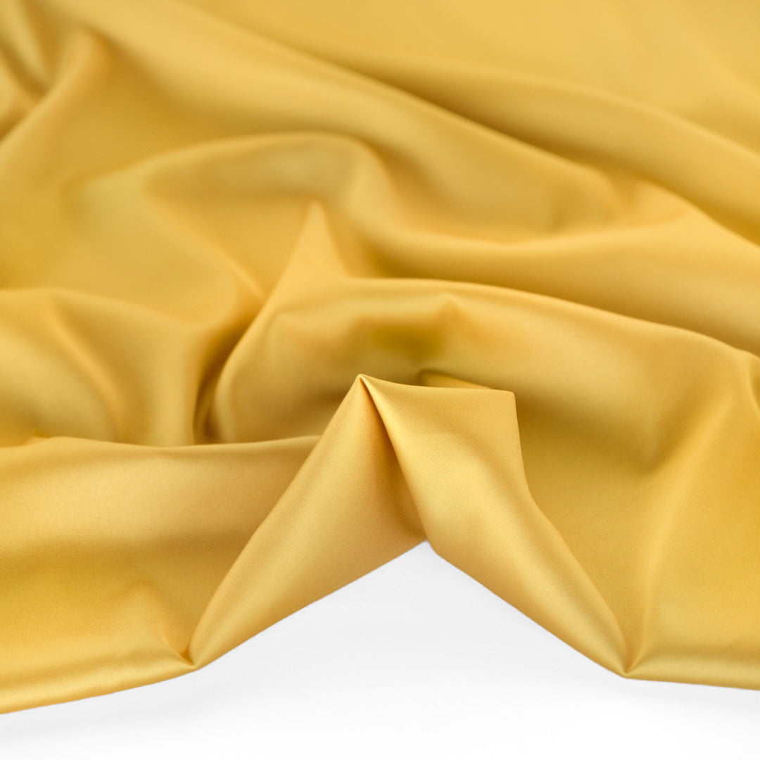 Lightweight Recycled Poly Stretch Satin - Golden