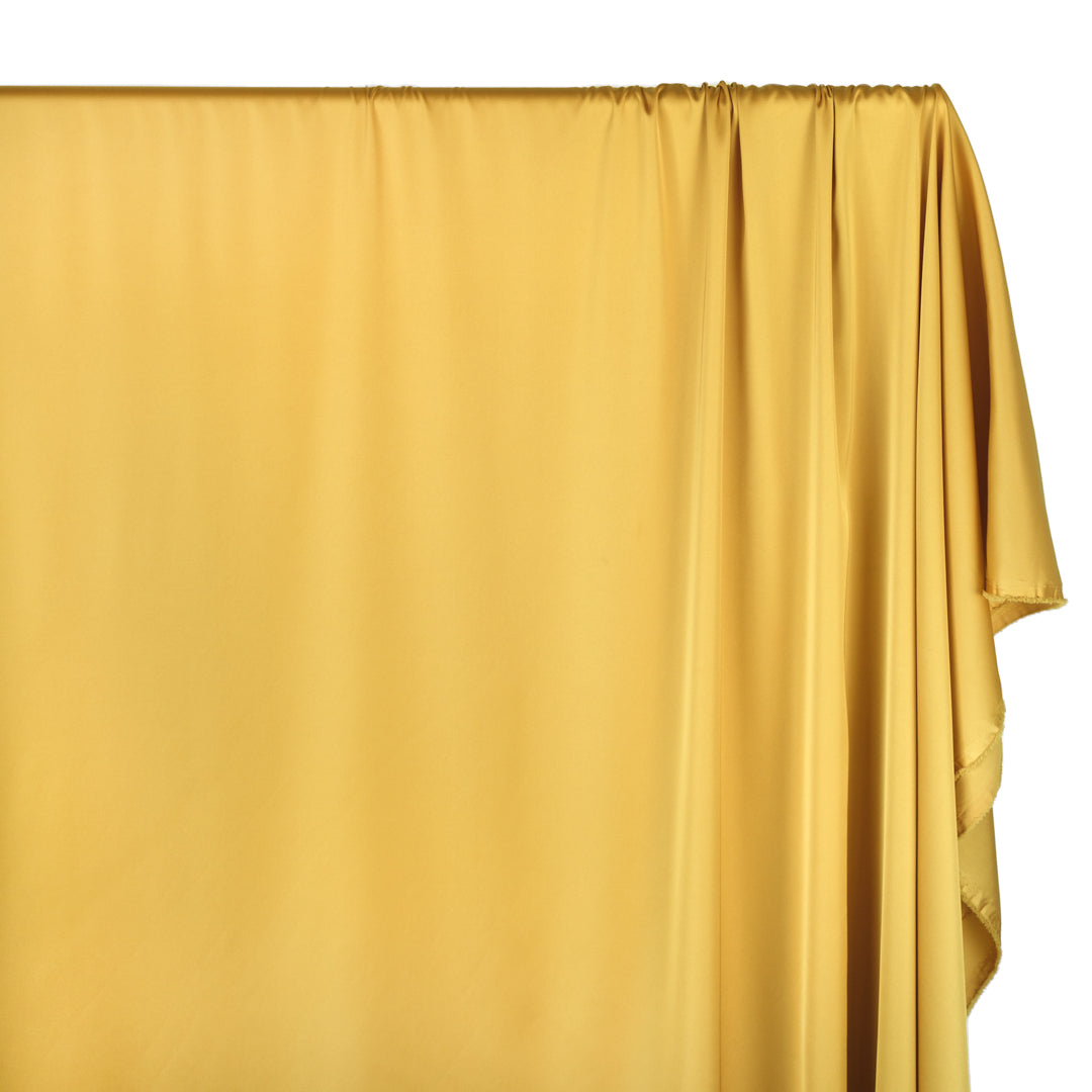Lightweight Recycled Poly Stretch Satin - Golden