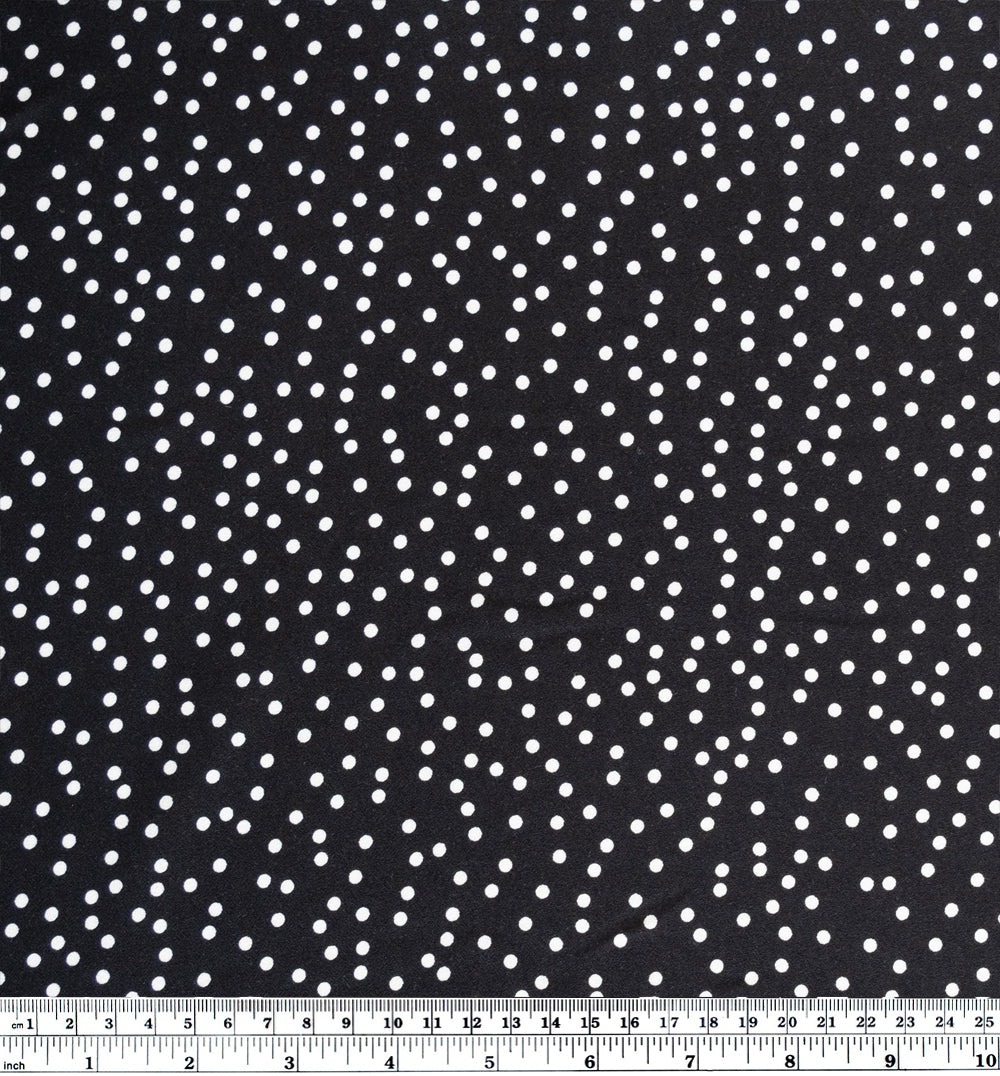 Spotty Viscose Crepe - Black/White | Blackbird Fabrics