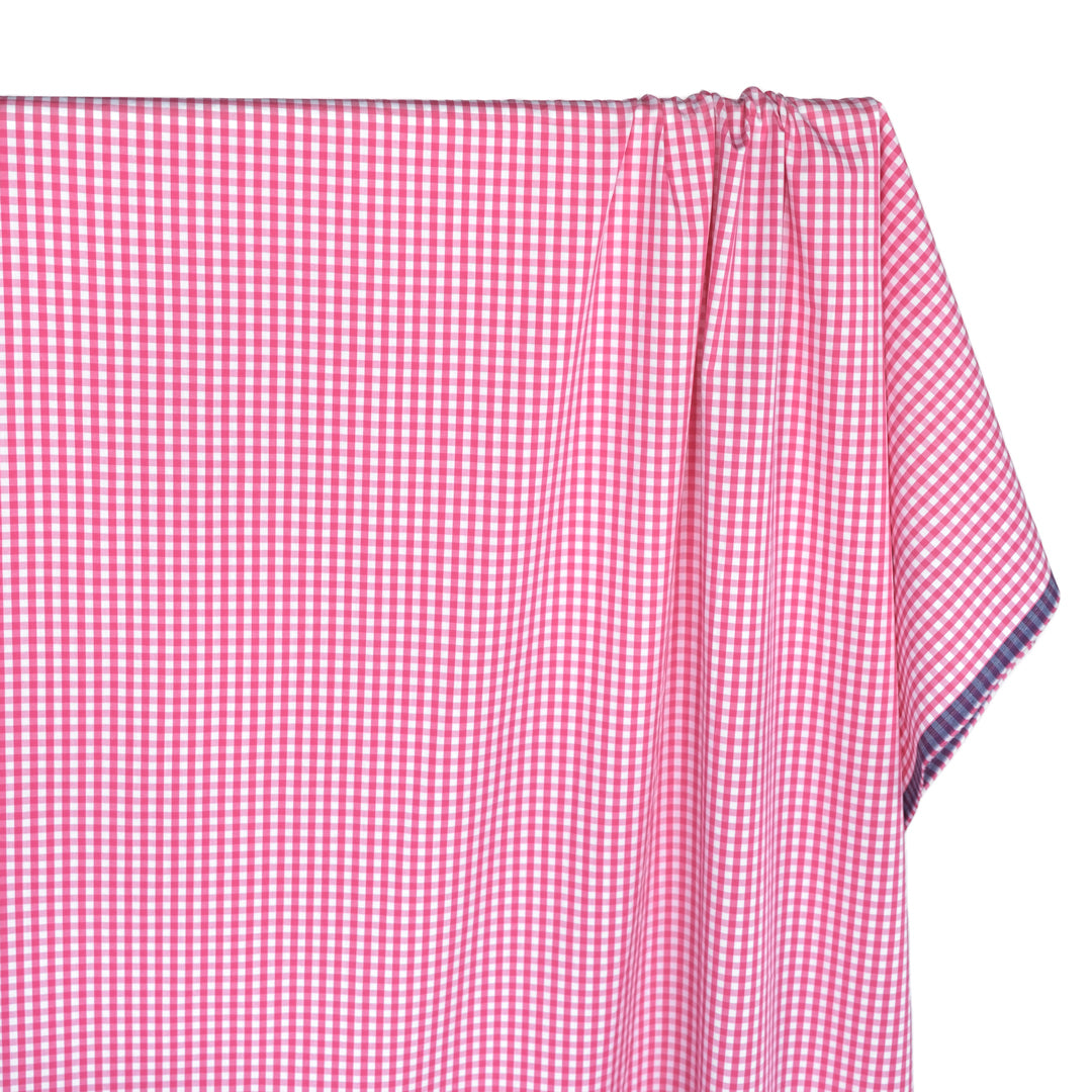 Picnic Check Cotton Shirting - Candy Pink | Blackbird Fabrics