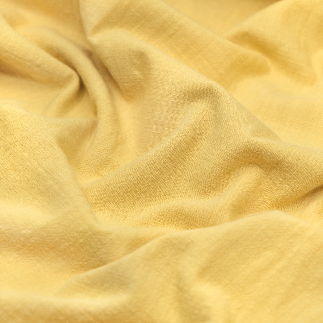 Rustic Cotton Slub - Lemon Drop | Blackbird Fabrics