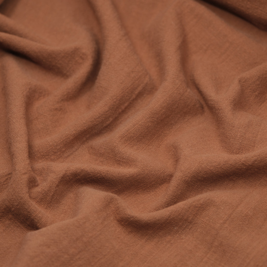 Rustic Cotton Slub - Clay | Blackbird Fabrics