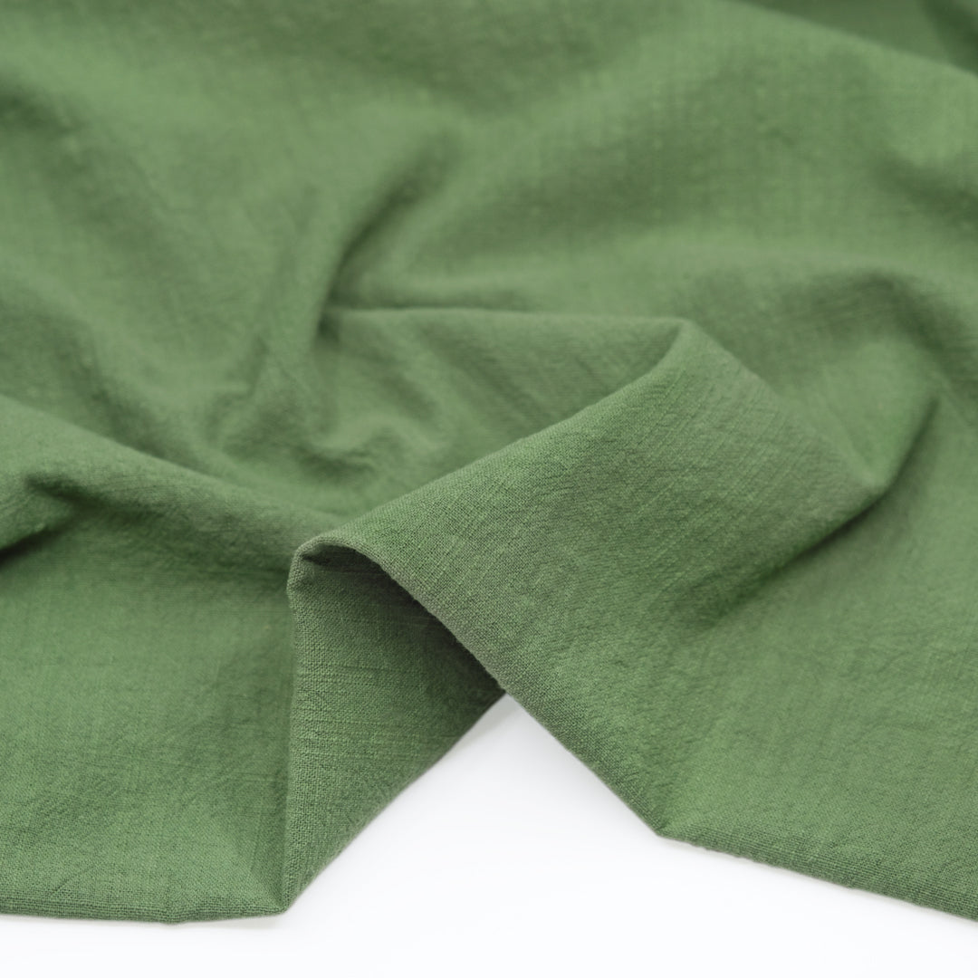 Rustic Cotton Slub - Meadow Green | Blackbird Fabrics