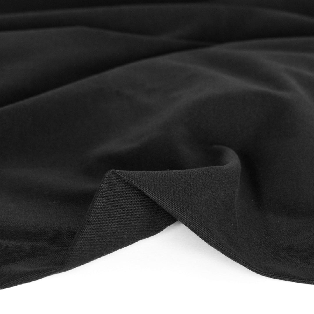 8.5oz Washed Cotton Canvas - Black | Blackbird Fabrics