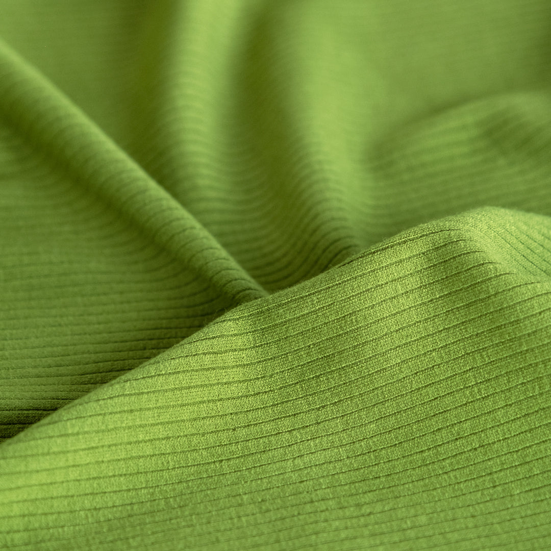 Soft Touch Viscose Rib Knit - Green Apple
