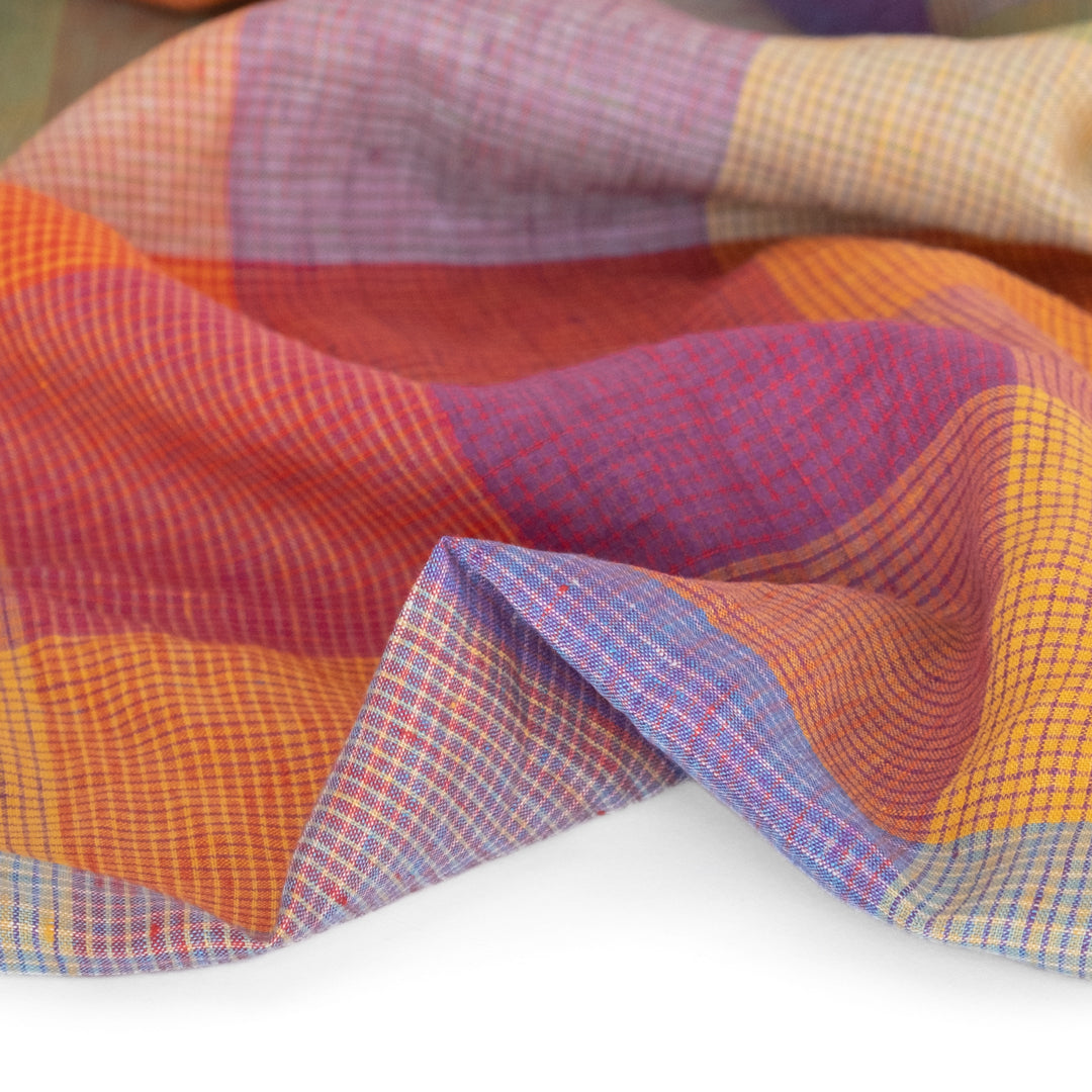 Prism Check Yarn-Dyed Linen - Rainbow | Blackbird Fabrics
