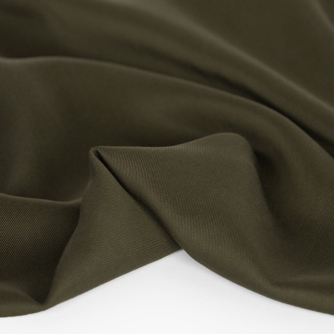 Midweight Lyocell Twill - Olive Drab