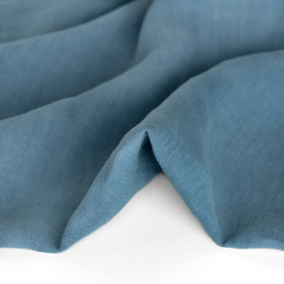 Washed Linen - Pacific Blue | Blackbird Fabrics