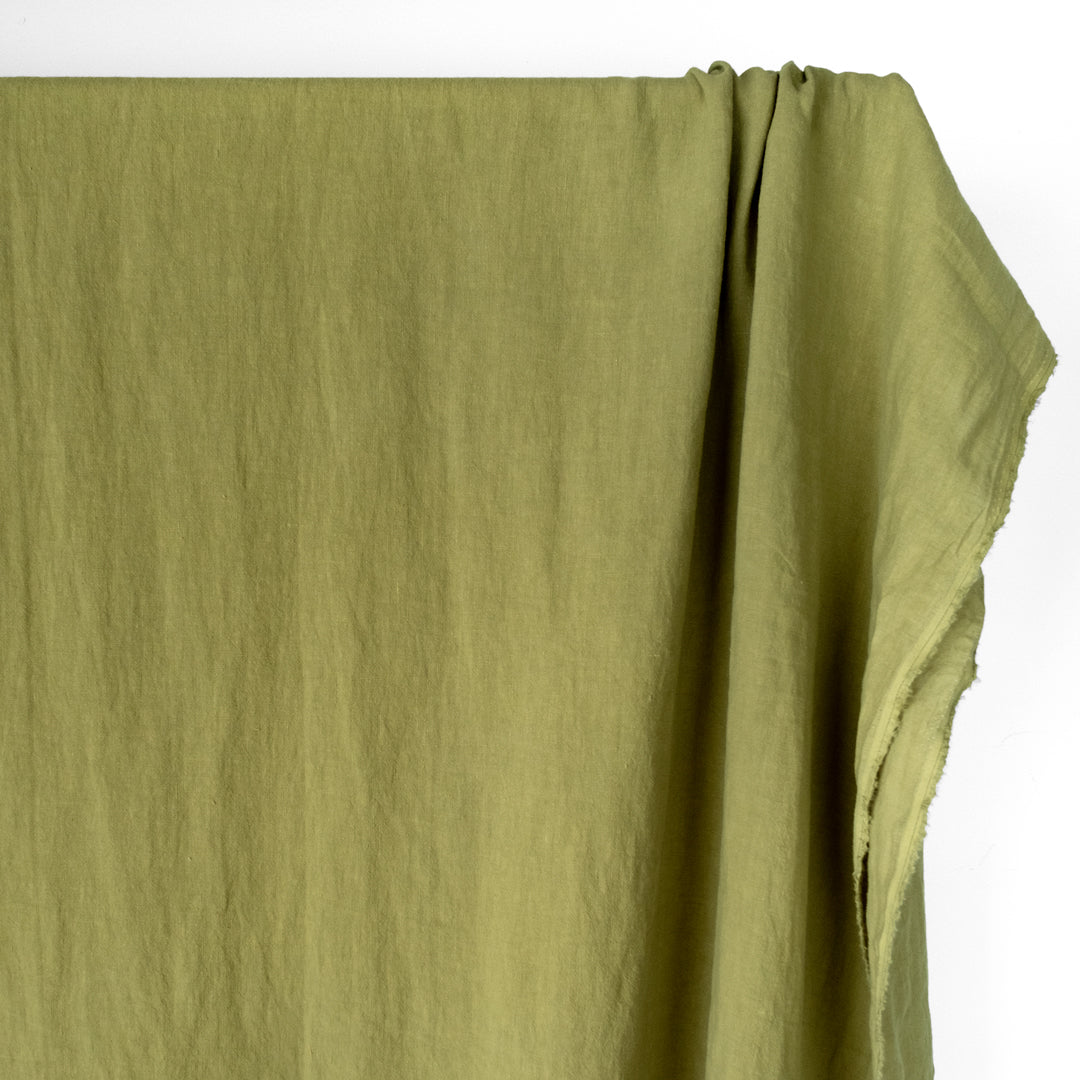 Washed Linen - Celery | Blackbird Fabrics