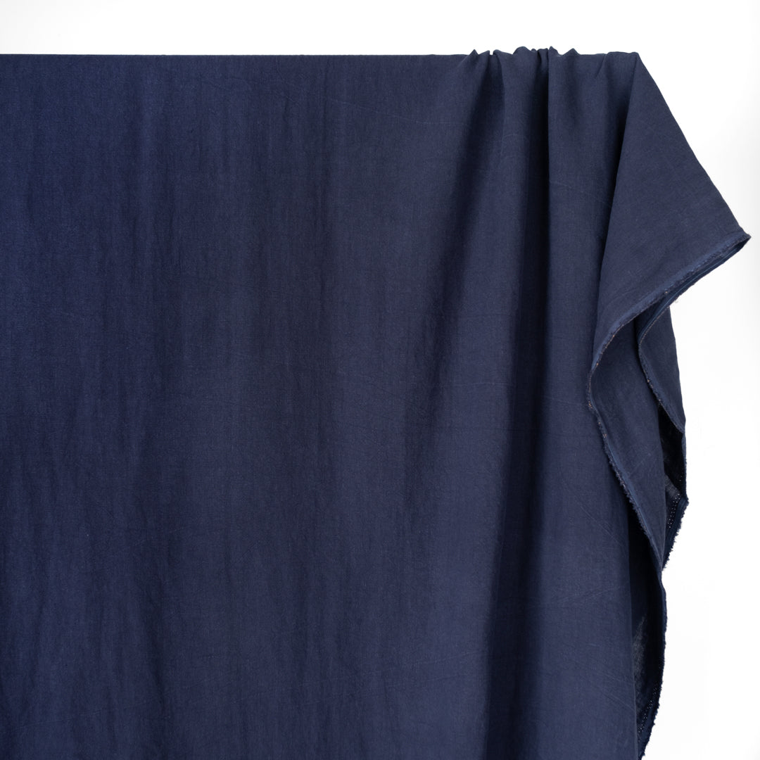 Washed Linen Navy Blackbird Fabrics Washed Linen Navy Blackbird Fabrics