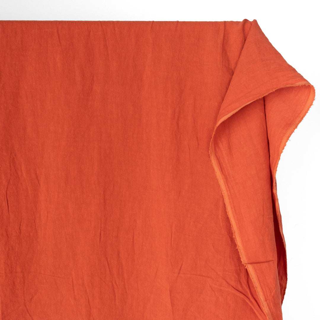 Washed Linen - Blood Orange | Blackbird Fabrics