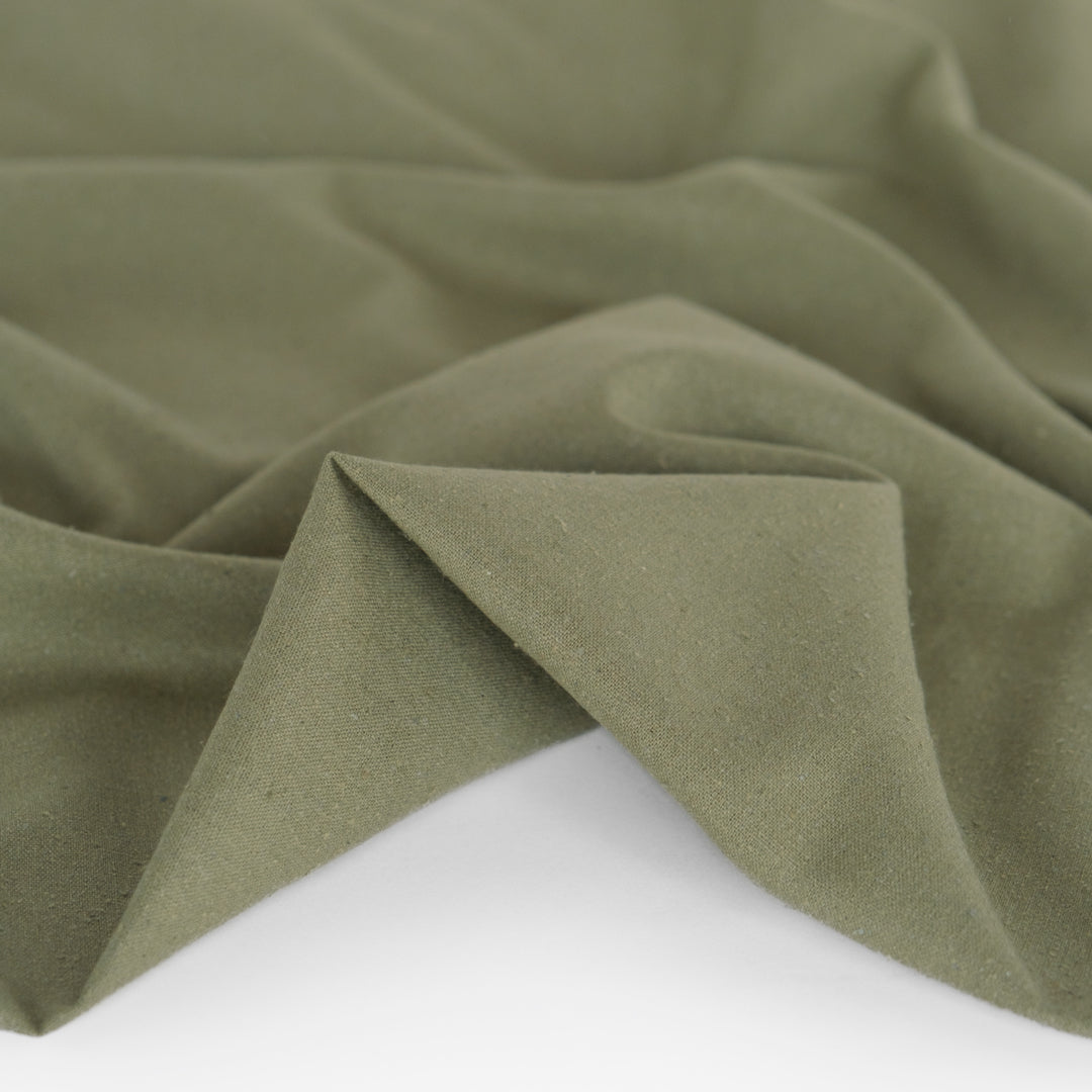 Raw Silk Noil - Sage