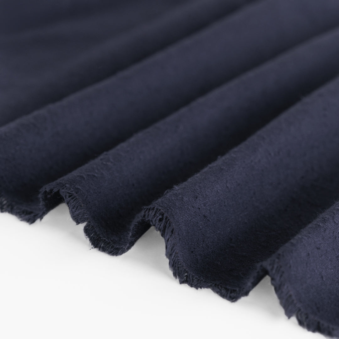 Raw Silk Noil - Navy