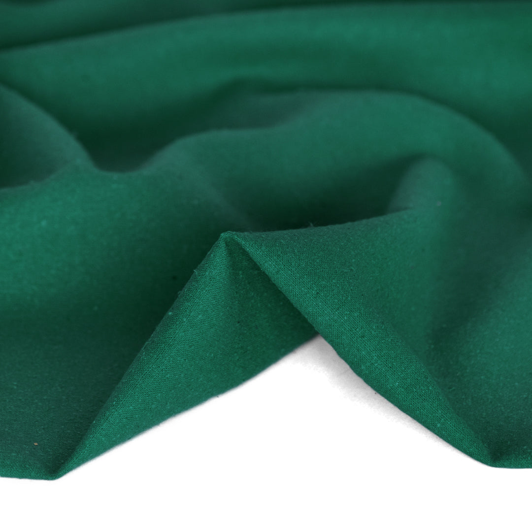 Raw Silk Noil - Emerald | Blackbird Fabrics