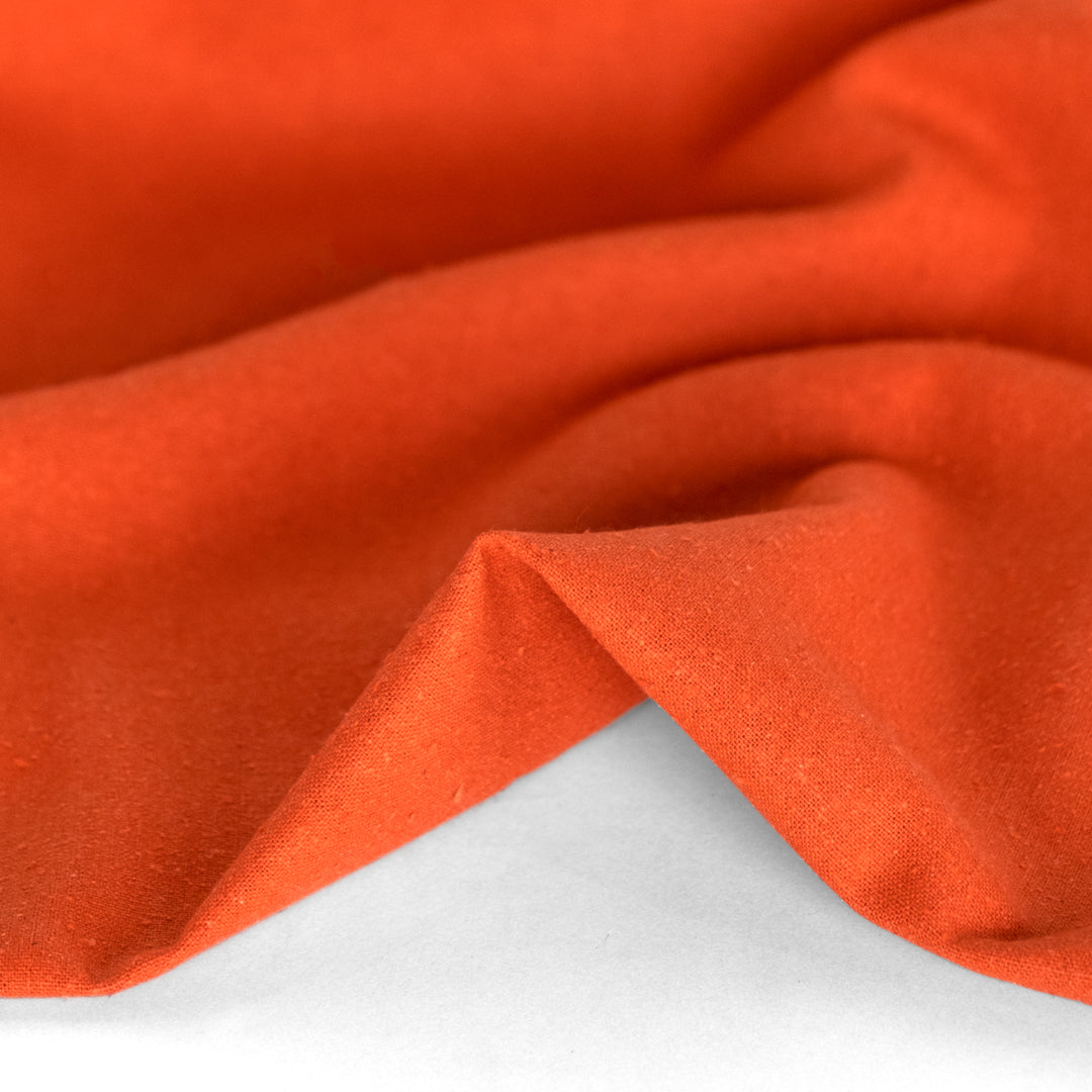 Raw Silk Noil - Blood Orange