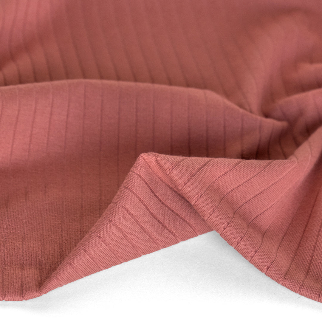 Wide Rib Knit - Wild Rose