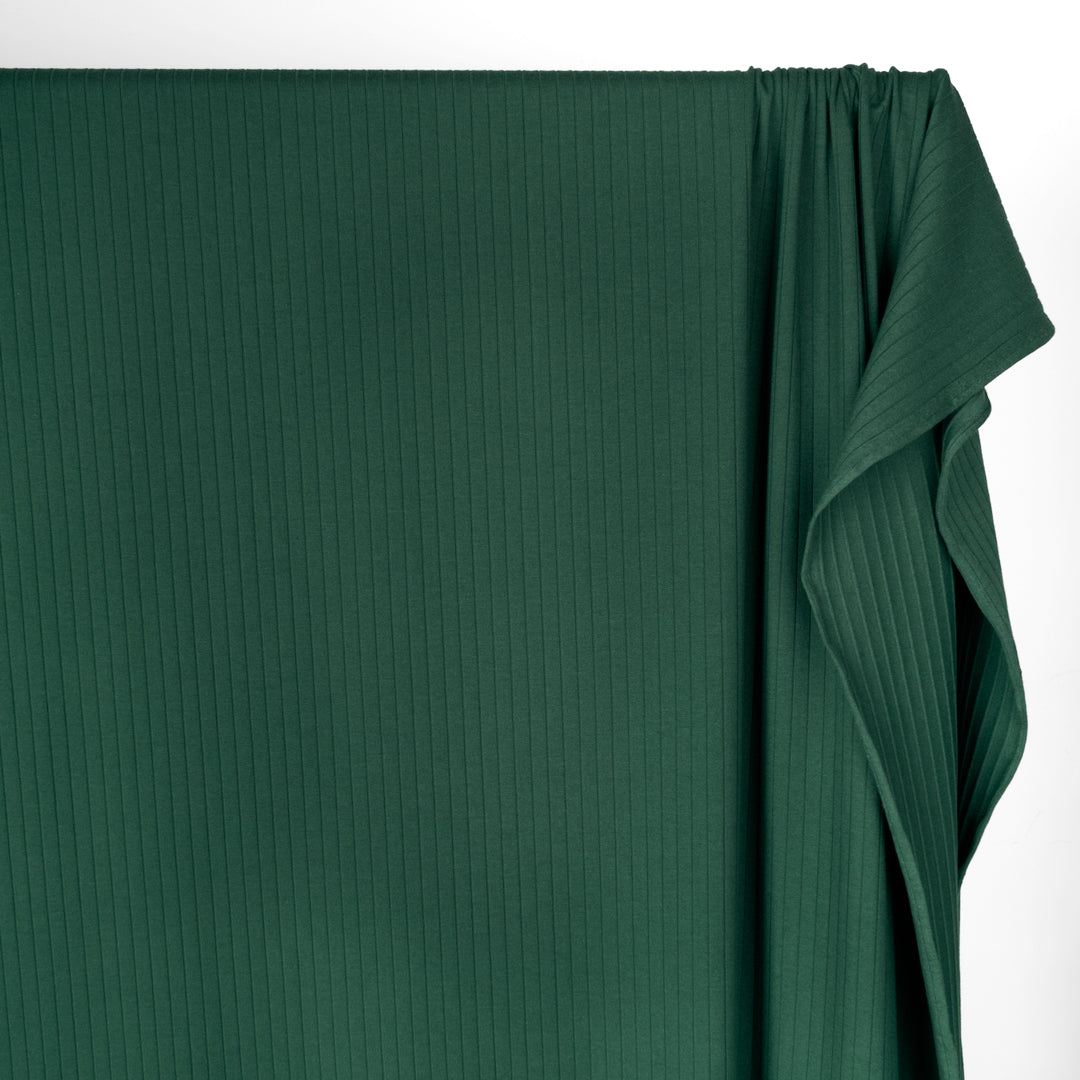 Wide Rib Knit - Pine | Blackbird Fabrics