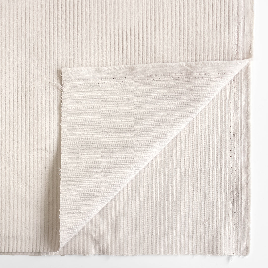 Stretch Cotton Corduroy - Alabaster | Blackbird Fabrics