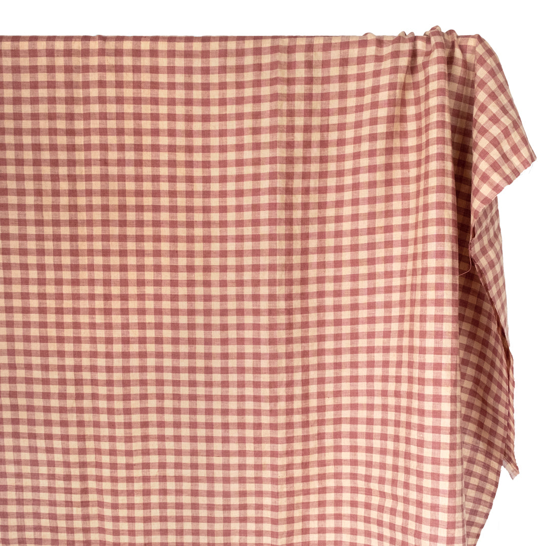 Gingham Soft Washed Linen - Posy