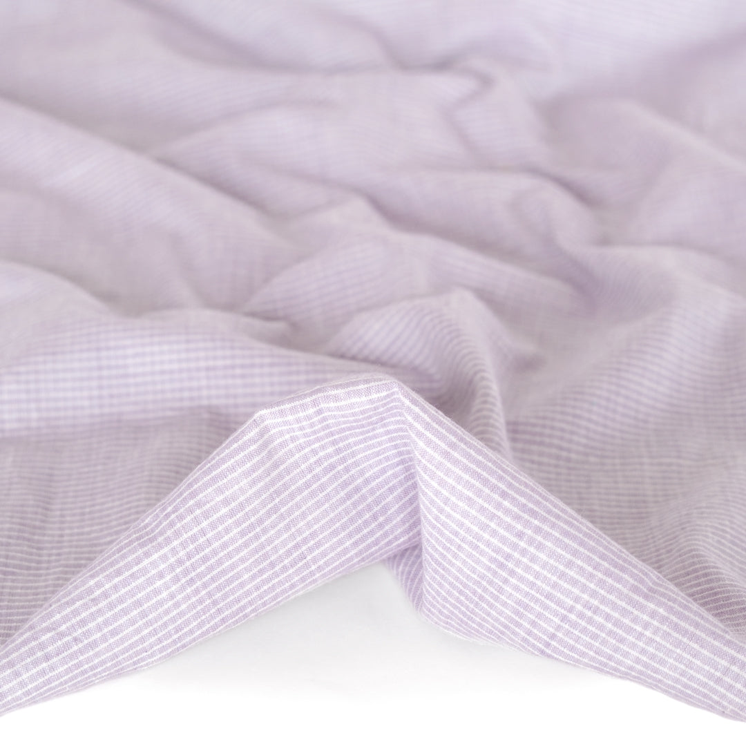 Mini Stripe Lightweight Handwoven Cotton - Lilac