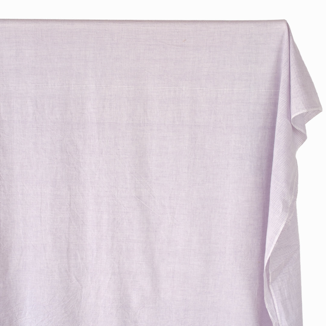 Mini Stripe Lightweight Handwoven Cotton - Lilac
