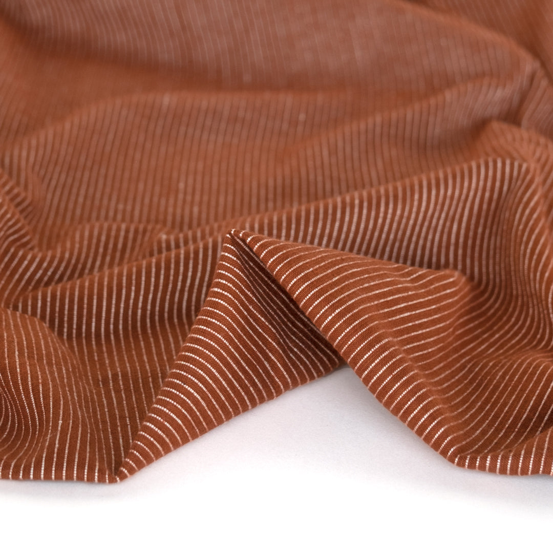 Mini Striped Handwoven Cotton - Spice | Blackbird FabricsMini Striped Handwoven Cotton - Spice | Blackbird Fabrics