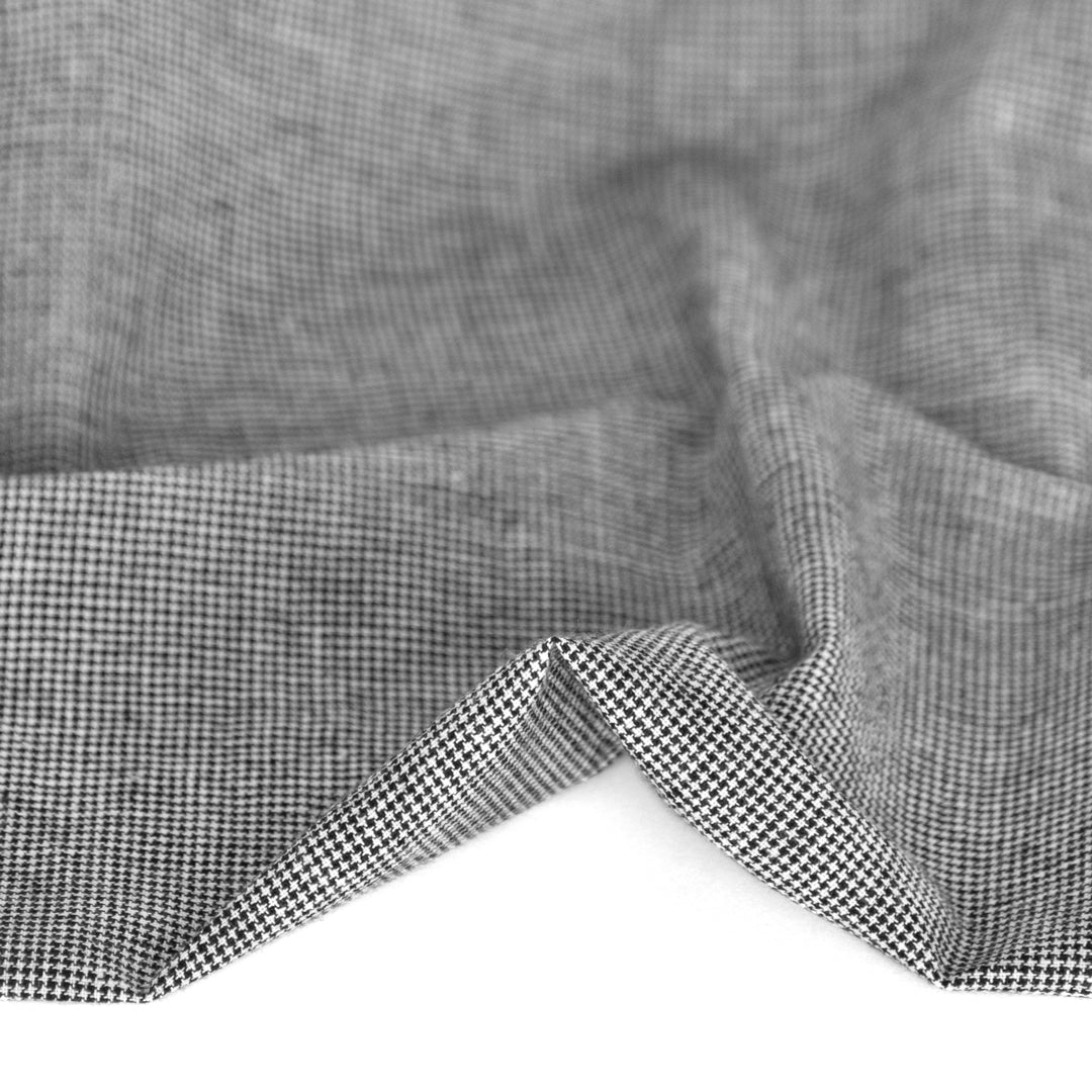 Micro Houndstooth Handwoven Cotton - Black/White | Blackbird Fabrics