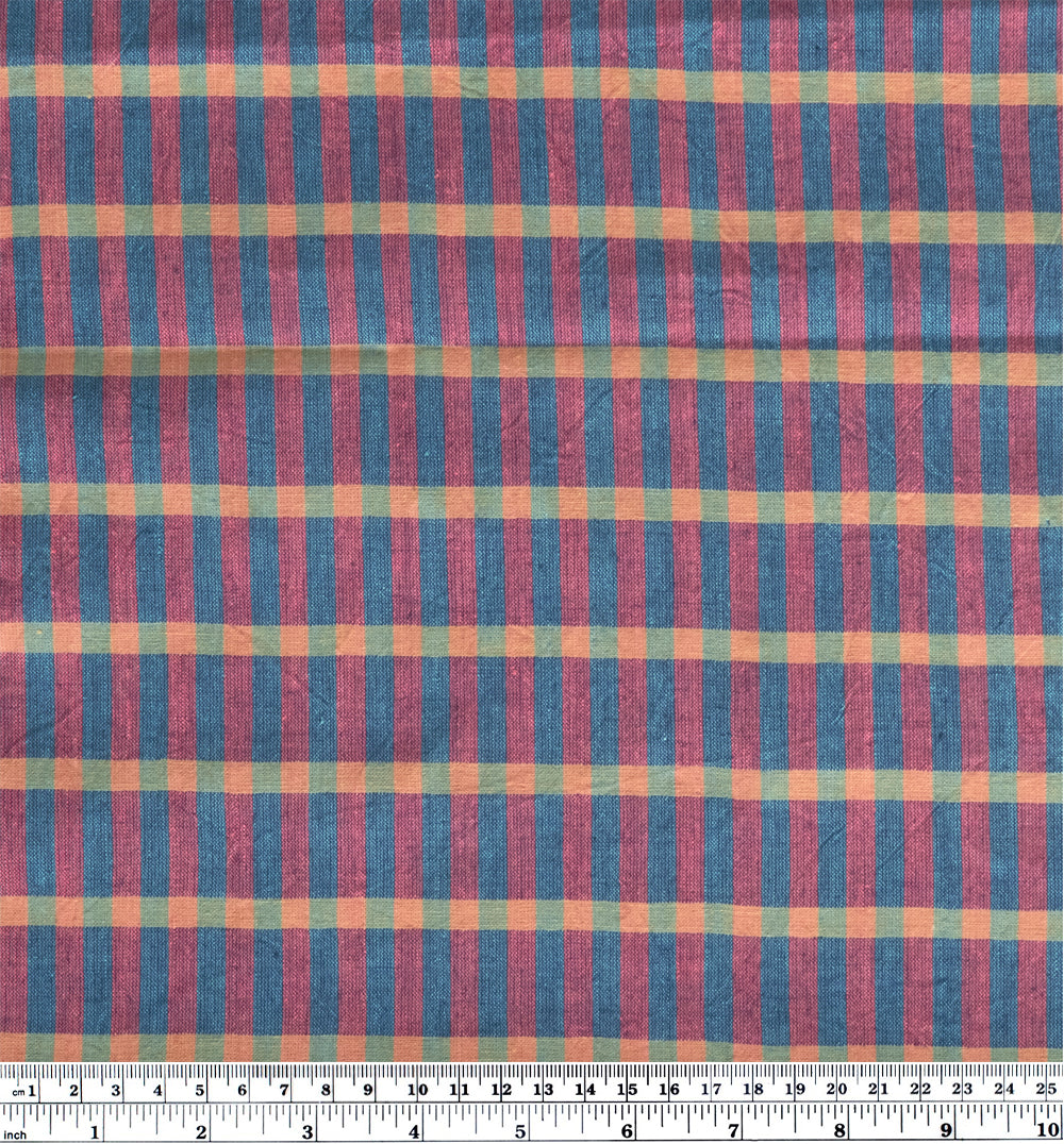 Check Handwoven Cotton - Teal/Pink/Yellow | Blackbird Fabrics