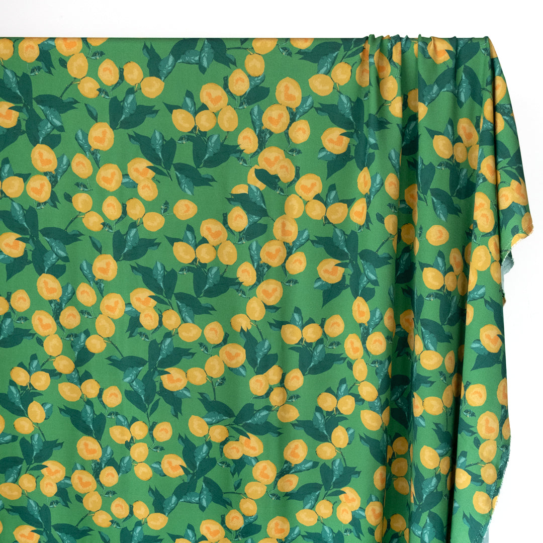 Lemon Tree LENZING™ ECOVERO™ Twill - Grass | Blackbird Fabrics