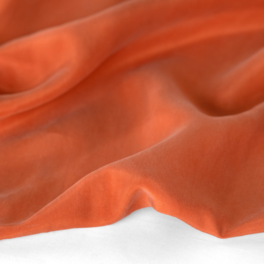 Sandwashed Cupro Blend - Blood Orange | Blackbird Fabrics