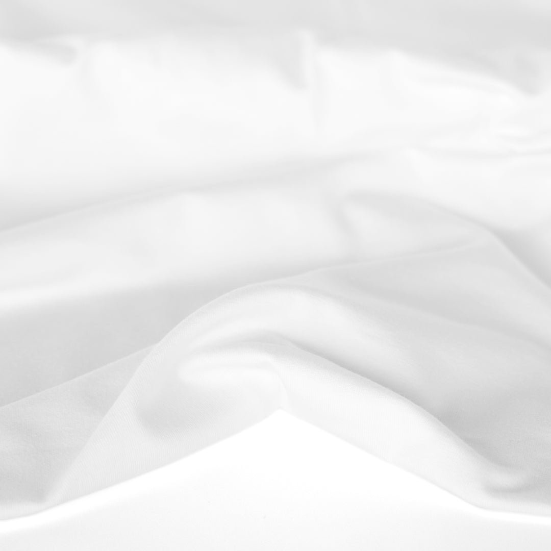 Cotton Modal Jersey Knit - White | Blackbird Fabrics