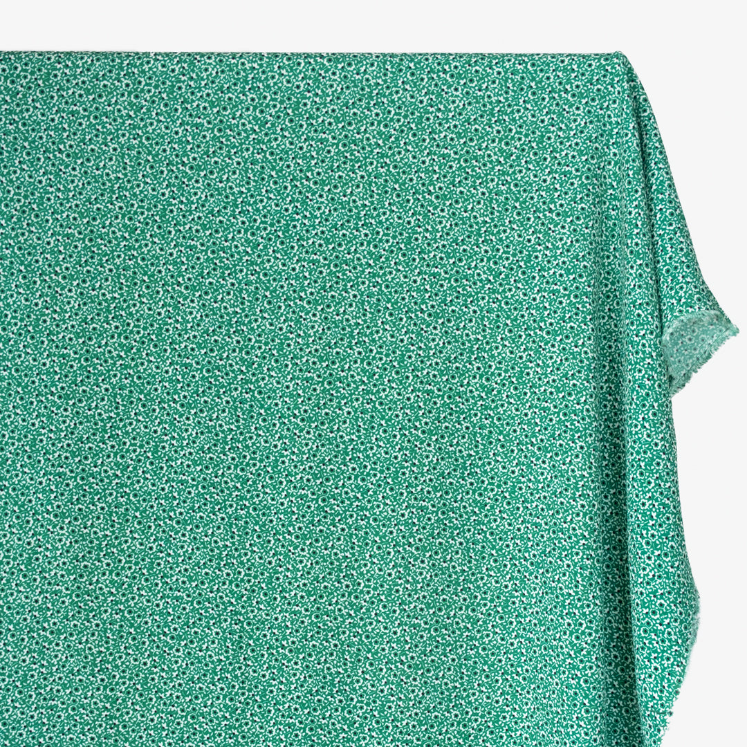 Ditsy Floral ECOVERO™ Rayon Crepe - Emerald