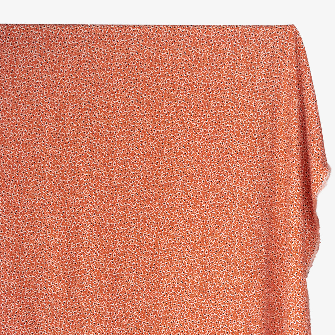 Ditsy Floral ECOVERO™ Rayon Crepe - Persimmon