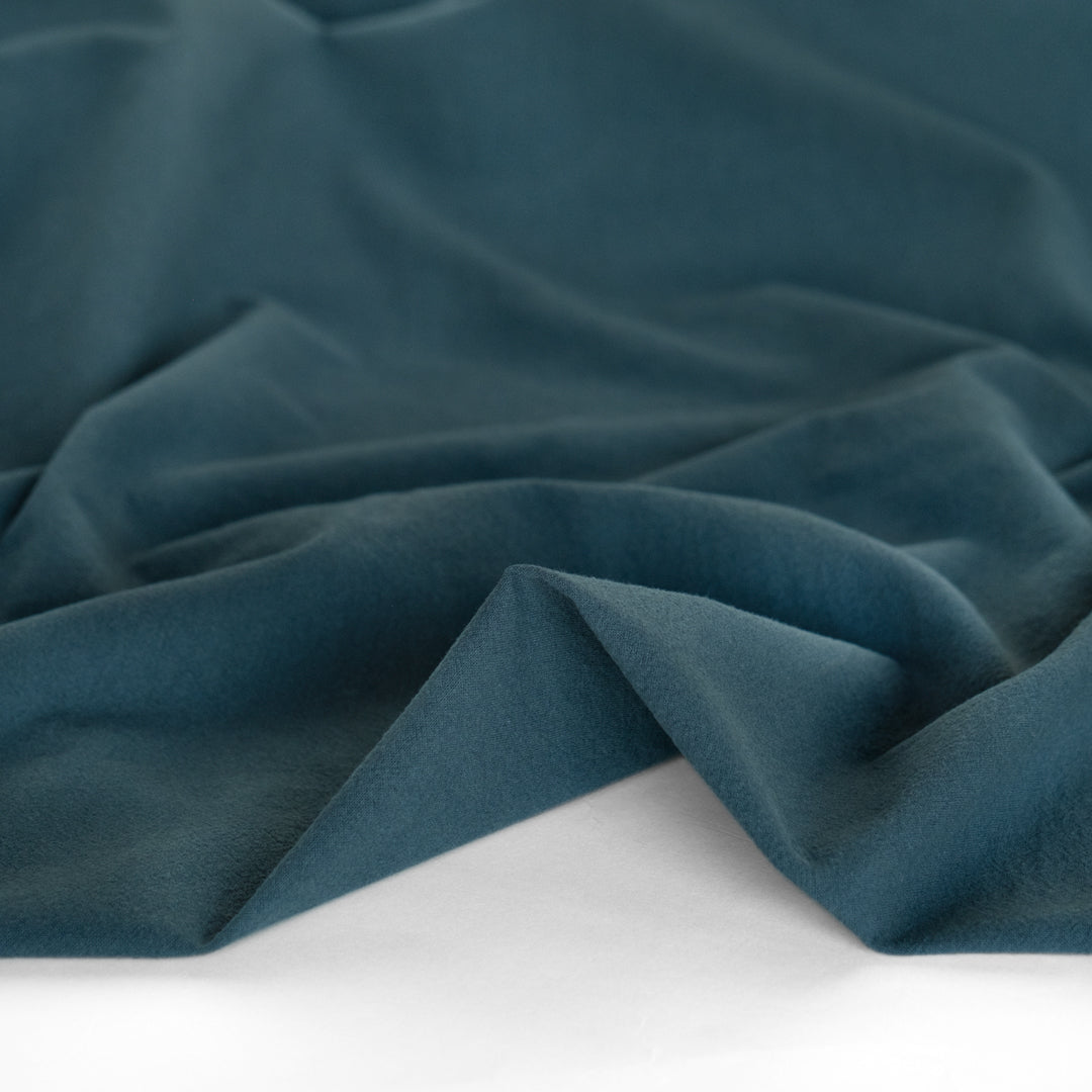 4.5oz Sandwashed Cotton - Petrol | Blackbird Fabrics
