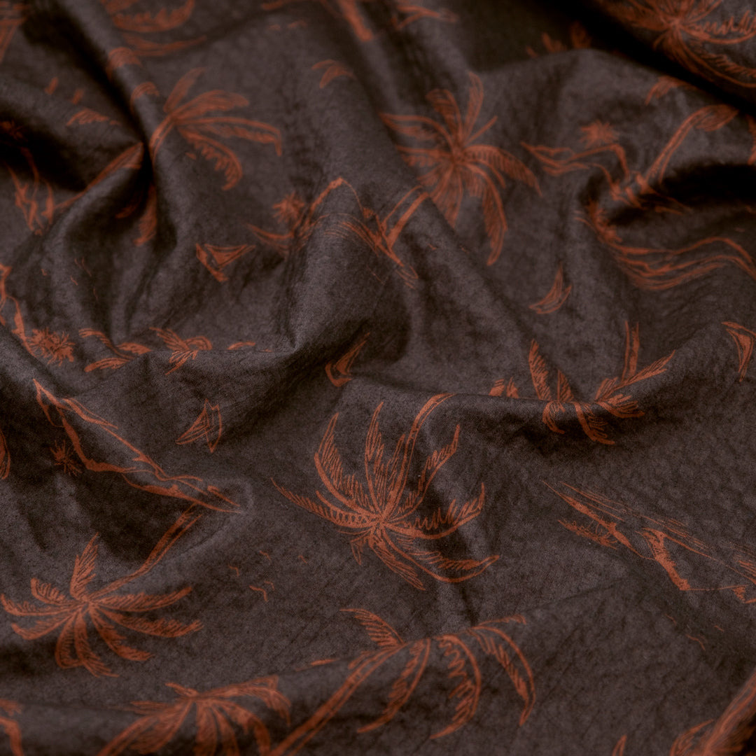 Cabana Views Crinkle Cotton - Shadow/Spice | Blackbird Fabrics