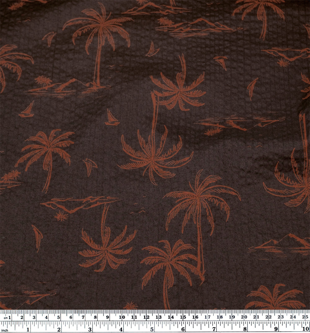 Cabana Views Crinkle Cotton - Shadow/Spice | Blackbird Fabrics