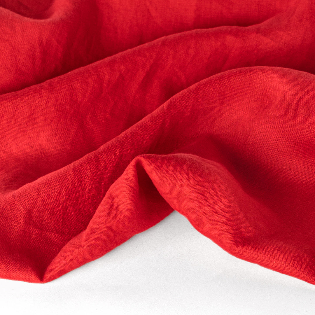 Everyday Linen - True Red | Blackbird Fabrics