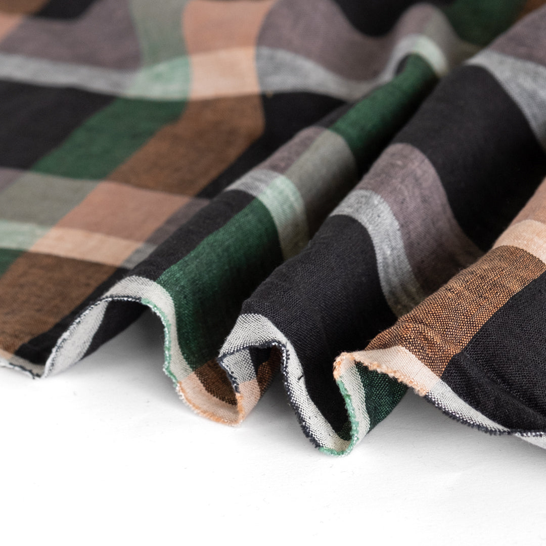 Plaid Yarn Dyed Linen - Forrester | Blackbird Fabrics