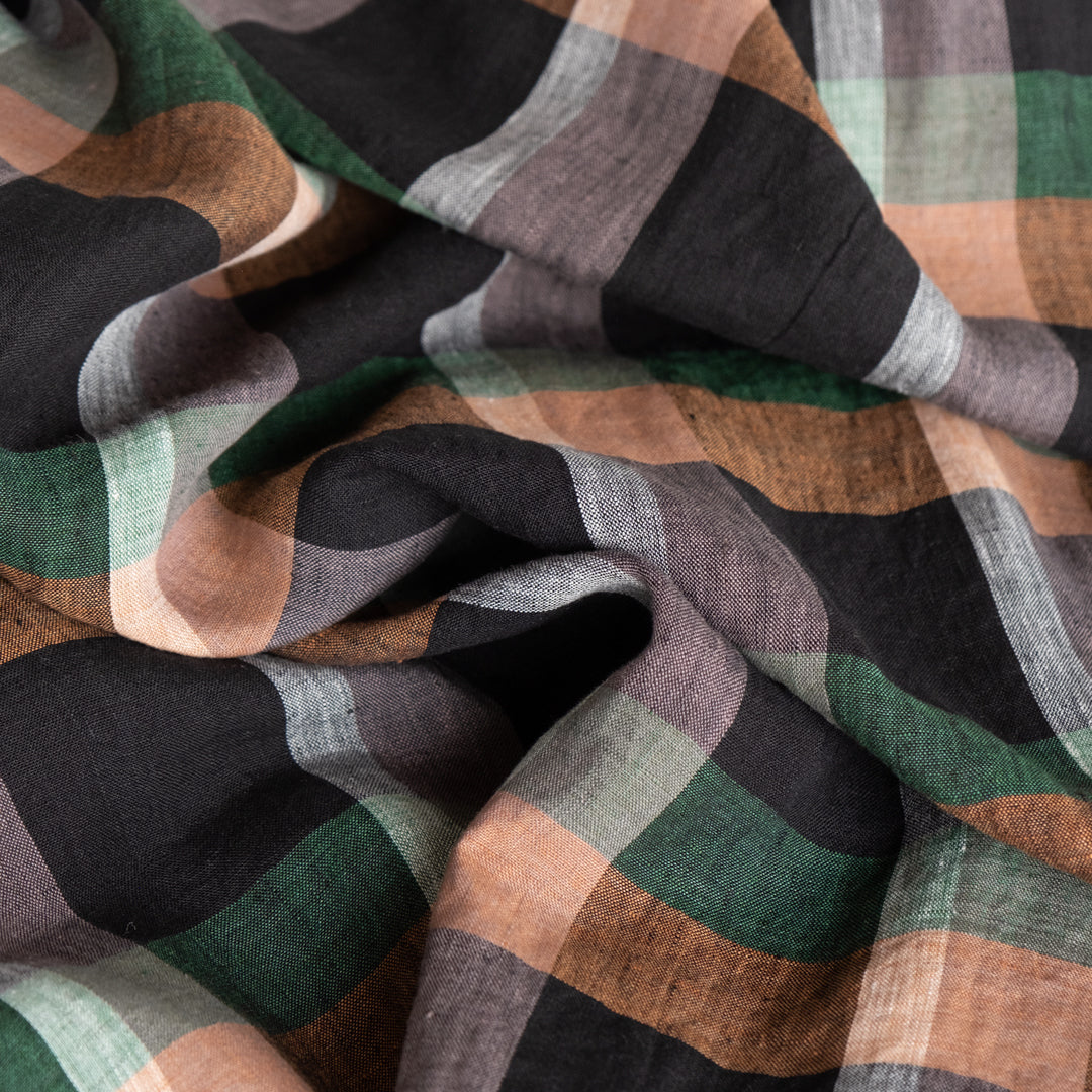 Plaid Yarn Dyed Linen - Forrester | Blackbird Fabrics
