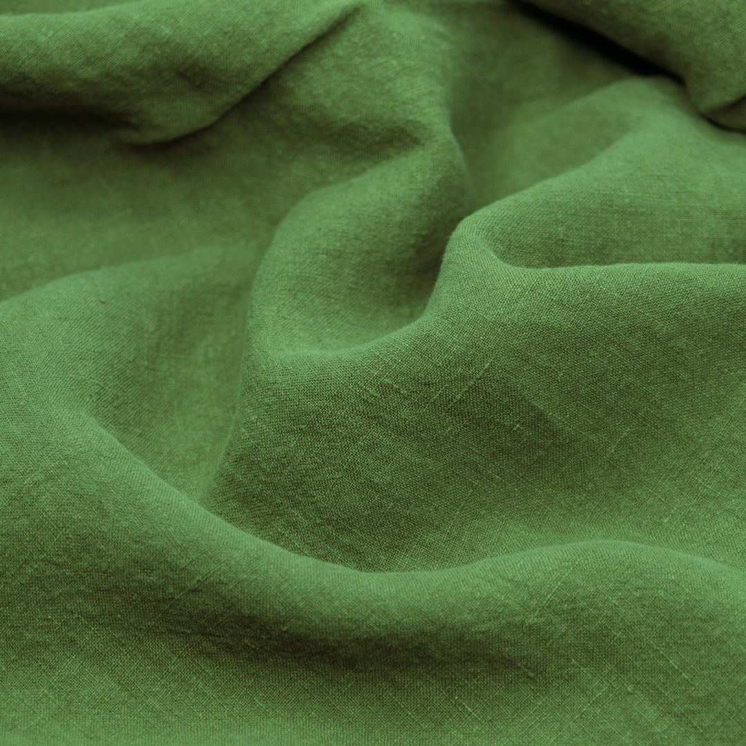 Washed Linen - Leaf Green | Blackbird Fabrics