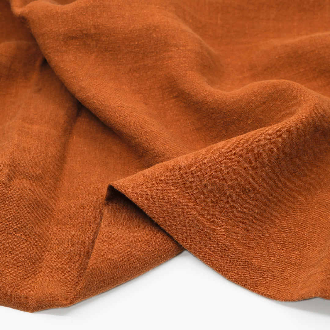 Washed Linen - Rust | Blackbird Fabrics